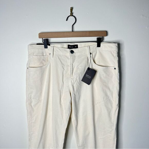 Rye 51 Hamilton R51 Cord - Stretch Comfort Corduroy 5-Pocket - Ivory | size 38 - Picture 3 of 13